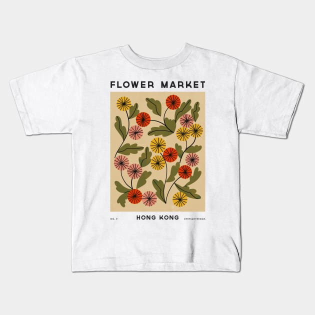 Flower Market No. 9 Kids T-Shirt by Renea L Thull